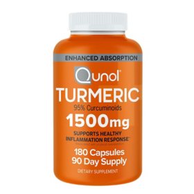 Qunol Turmeric Curcumin 1500mg Capsules (180 ct.) 