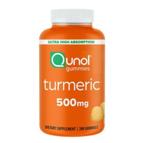 Qunol Turmeric Curcumin Complex Ultra High Absorption Gummies, 200 ct.