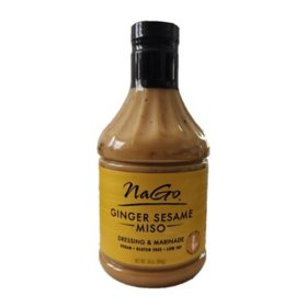 Nago Foods Ginger Sesame Miso Dressing Marinade, 34 oz.
