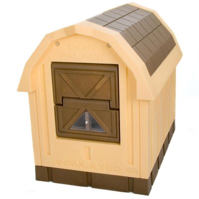 ASL Solutions Insulated Colossal Round Barn Dog House CRB Palace, Tan/Brown  - Sam's Club