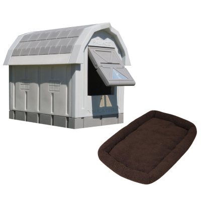 Dog palace dog house with floor heater hotsell