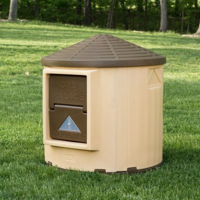 ASL Solutions Insulated Colossal Round Barn Dog House CRB Palace, Tan/Brown  - Sam's Club