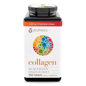 Youtheory Collagen Tablets, Skin, Hair, and Nail Formula Dietary Supplement (360 ct.)