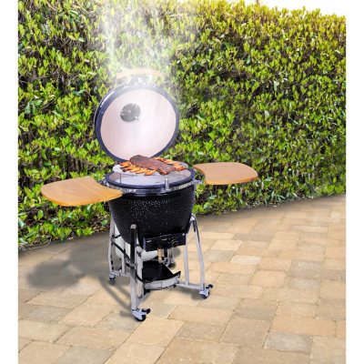 Gas and clearance kamado grill combo