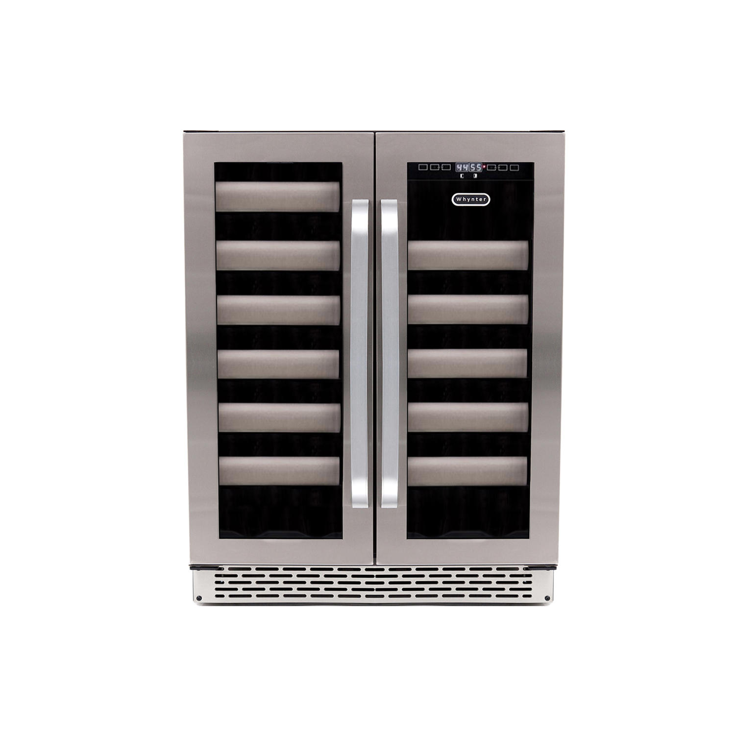 Whynter Elite 40-Bottle Seamless Stainless Steel Door Dual Zone Built-in Wine Refrigerator