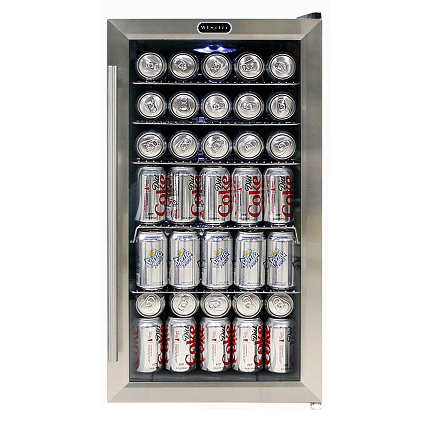 Whynter Beverage Refrigerator with Internal Fan - Stainless Steel 120-Can Capacity