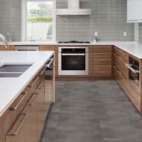 Select Surfaces Storm Gray Grouted Vinyl Tile Flooring