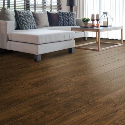 Select Surfaces Smoked Hickory SpillDefense Laminate Flooring