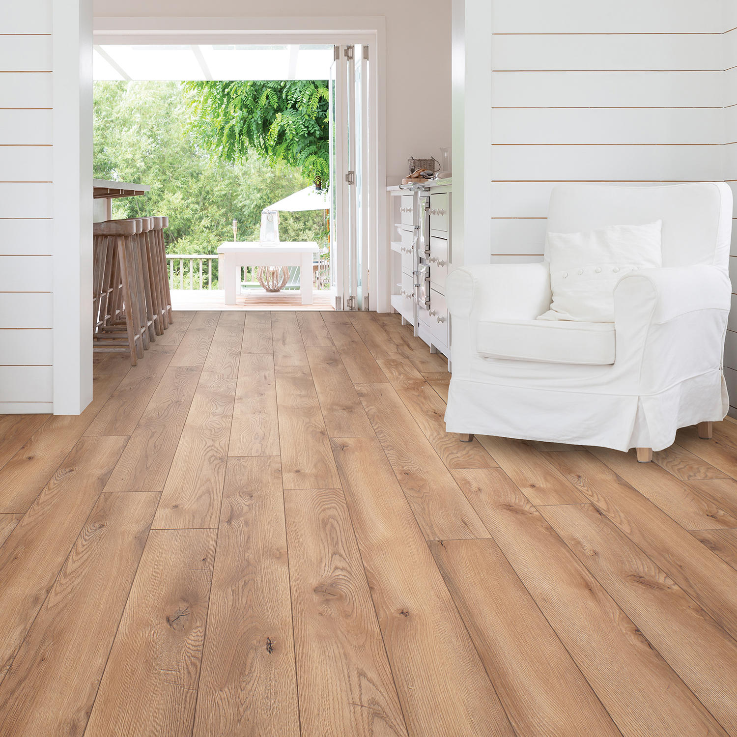 2-Pack Select Surfaces Heritage Oak SpillDefense Laminate Flooring