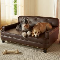 Enchanted Home Pet Pebble Brown Library Pet Sofa, Large Dogs Up To 90 lbs