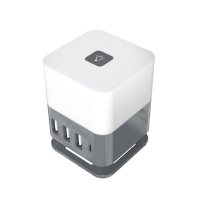 Tech Squared Desktop Power Station with Light and 4 USB Ports