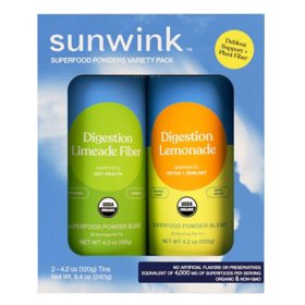 Sunwink Daily Debloat + Fiber Superfood Powder Duo 4.2 oz., 2 pk.