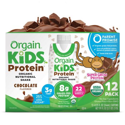 Orgain Healthy Kids Organic Nutritional Shake, Strawberry - 12 pack, 8.25 fl oz cartons