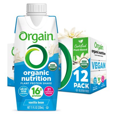 Orgain Organic Nutrition 16g Vegan Plant Based Protein Shake, Vanilla ...