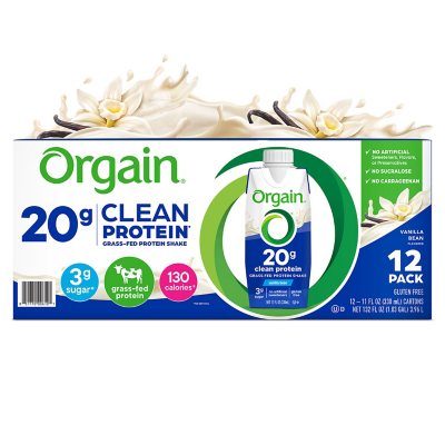 ORGAIN ® CLEAN PROTEIN GRASS-FED PROTEIN SHAKE Pack of 12