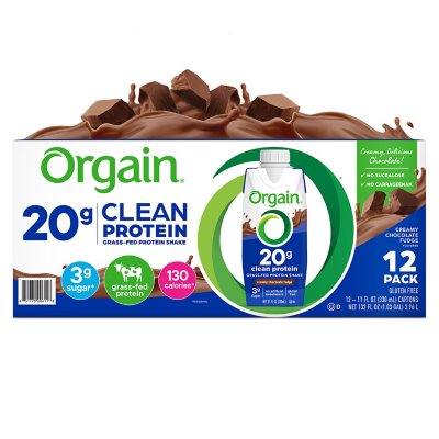 Orgain® Clean Protein™ Creamy Chocolate Fudge Grass Fed Protein Shake, 4 ct  / 11 fl oz - Harris Teeter