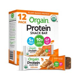 Orgain USDA Organic Vegan Protein Bars, Choose Your Flavor (12 ct.)