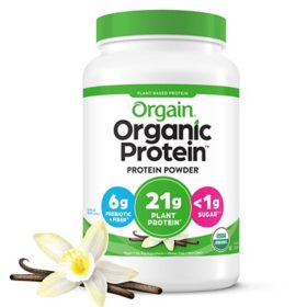 Orgain Organic 21g Plant-Based Protein Powder, Vanilla Bean 2.74 lbs.