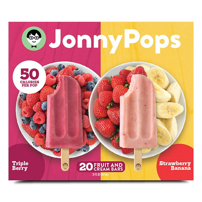 JonnyPops Frozen Fruit and Cream Bars Variety Pack (20 ct.)