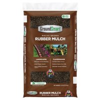 GroundSmart Rubber Mulch - Mocha Brown (1.25 cu ft Bag)