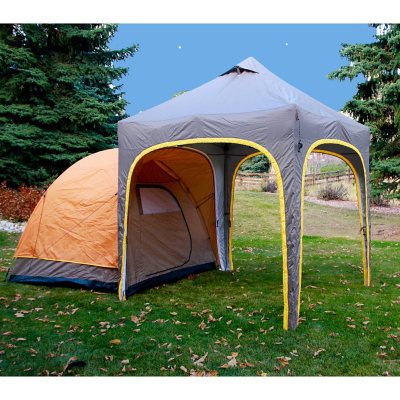 APEX-CAMP Popup Canopy with Dome Tent - Modular Outdoor Living System