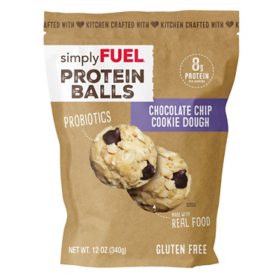 simplyFUEL Chocolate Chip Cookie Dough Protein Balls, 12 oz.