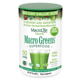  MacroLife Naturals Macro Greens Superfood Value Size (60 ct.) 