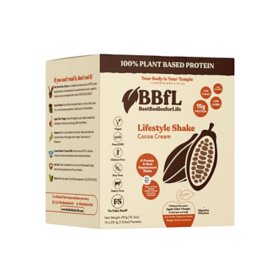 BBfL Plant Based Lifestyle Protein Shake, Cocoa Cream (Choose Size)