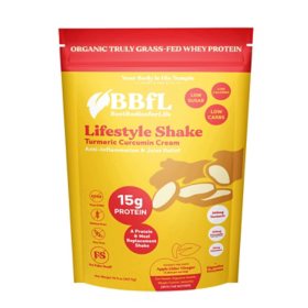 BBfL Organic Whey Based Lifestyle Protein Shake, Turmeric (Choose Size)