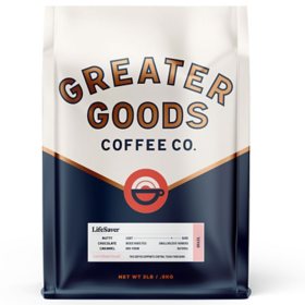 Greater Goods Whole Bean Coffee, Life Saver Blend 32 oz.