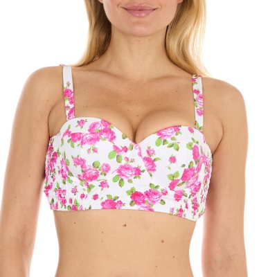 Betsey Johnson Women's Bikini Top Pink XL:- Pink - Online Only, XL