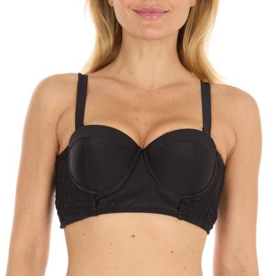 Betsey Johnson Women's Bikini Top Black S:- Black - Online Only, S