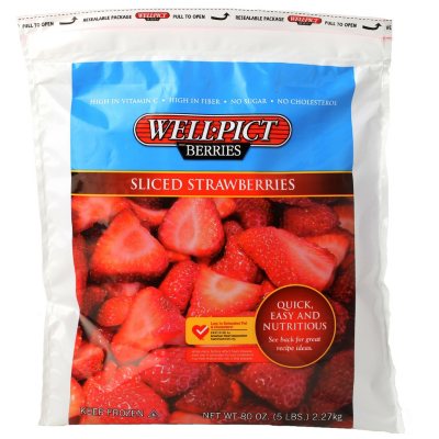 Well-Pict Berries Sliced Strawberries (5 lbs.) - Sam's Club