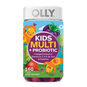OLLY Kids Multivitamin + Probiotic Gummy, Digestive Support, Berry (160 ct.)