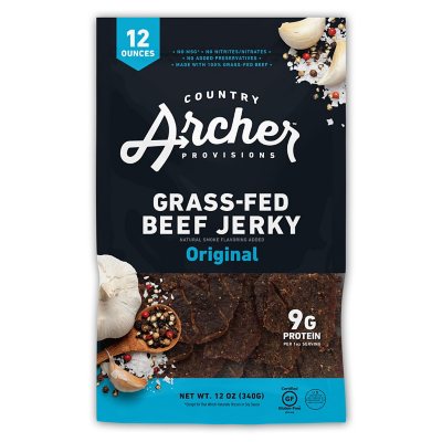 Country Archer Grass-Fed Beef Jerky, Original (12 oz.) - Sam's Club