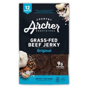 Country Archer Grass-Fed Beef Jerky, Original 12 oz.