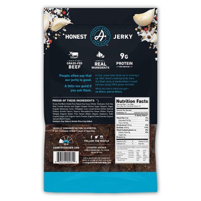 Country Archer Grass-Fed Beef Jerky, Original (12 oz.) - Sam's Club