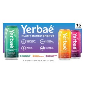 Yerbae Plant Based Energy Drink Variety Pack (16 fl. oz., 15 pk.)