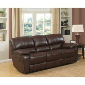 Delancy Leather Reclining Sofa Sam S Club