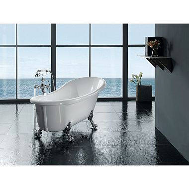 OVE Decors 66″ Freestanding Clawfoot Tub with Telephone Faucet