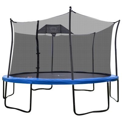 Propel 14' Heavy-Duty Pro Trampoline With Basketball Hoop