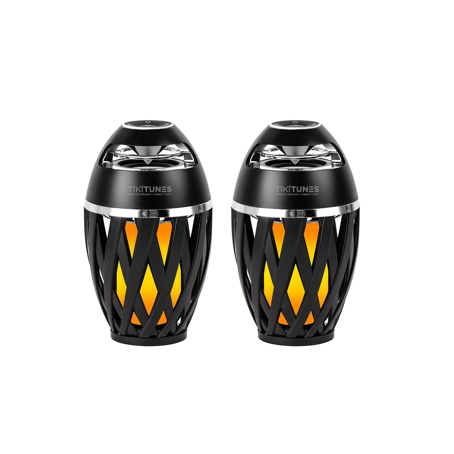 TikiTunes Wireless Bluetooth Speakers with LED Atmospheric Lighting Effect – 2 Pack