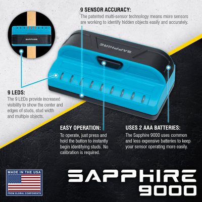 Sapphire 7500 Stud Finder With Bubble Level And Ruler - Sam's Club