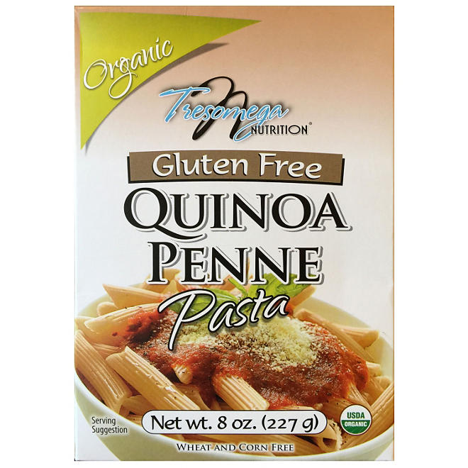 Tresomega Nutrition Organic Quinoa Pasta, Penne (8 oz., 12 pk.)