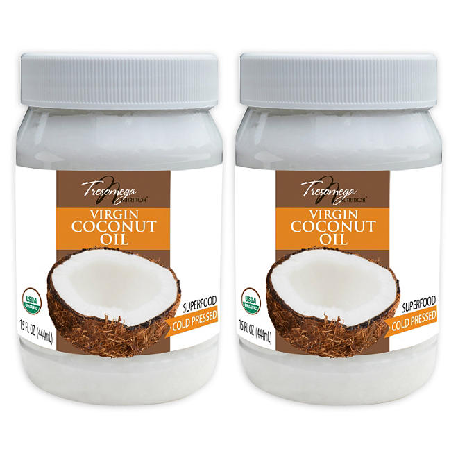 Tresomega Nutrition Organic Virgin Coconut Oil (15 oz., 2 ct.)