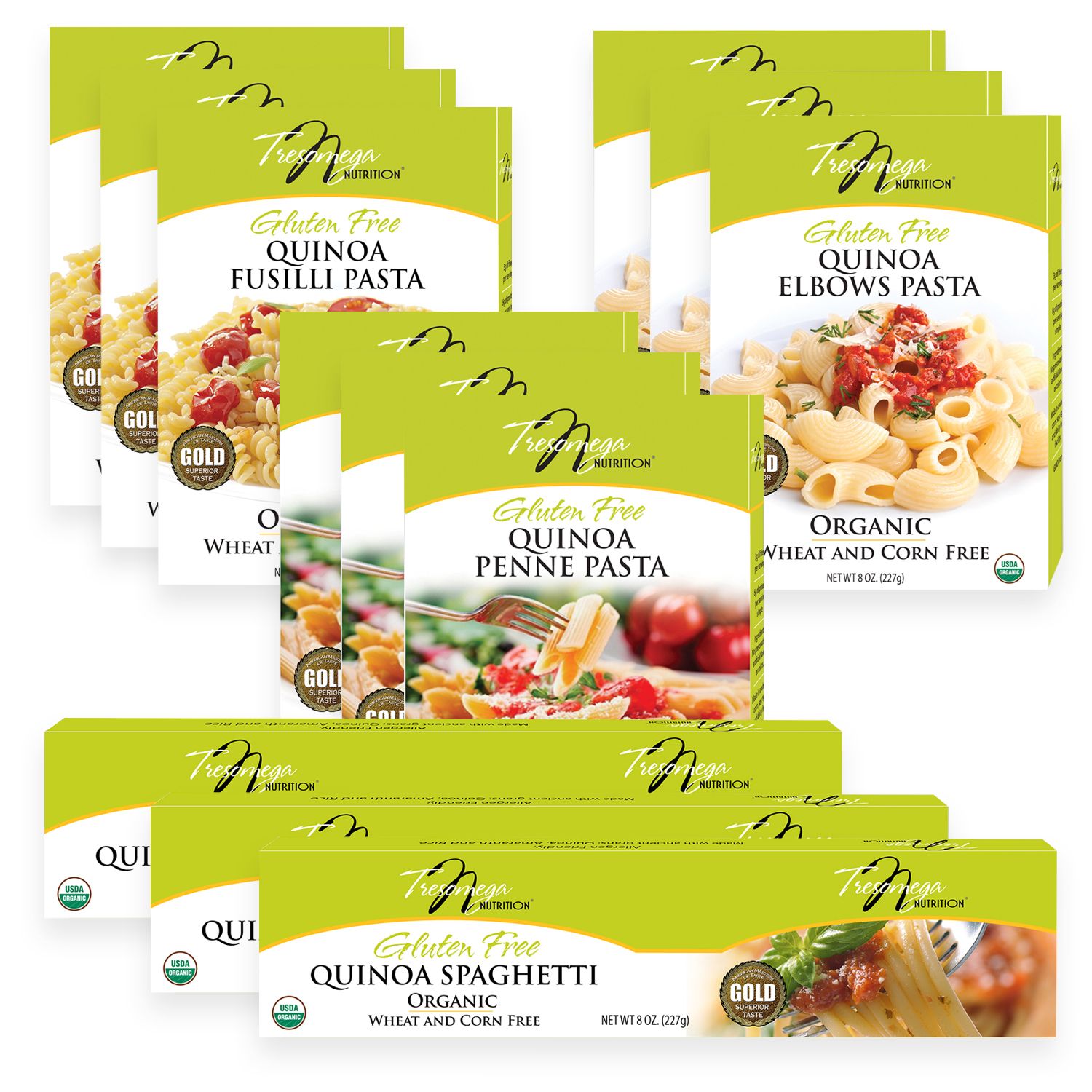 Tresomega Nutrition Organic Quinoa Pasta Variety Pack