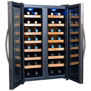 NewAir 32-Bottle Stainless Steel Dual-Zone Wine Cooler
