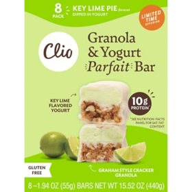 Clio Key Lime Pie Granola & Yogurt Parfait Bar (8 ct.)