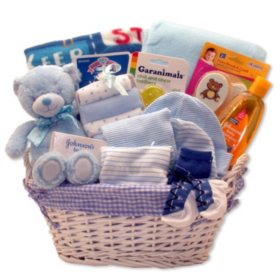 Simply Baby Necessities Gift Basket in Blue