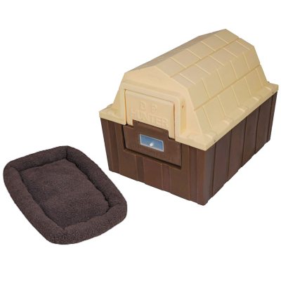 ASL Insulated DP Hunter Dog House Indoor Outdoor For Small Dog Cat Pet Brown 